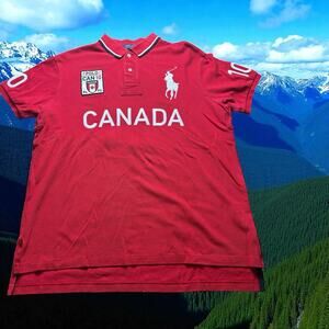 Polo Ralph Lauren Vintage 90s Canada 10 Offshore Team Polo Rugby Red XL Shirt
